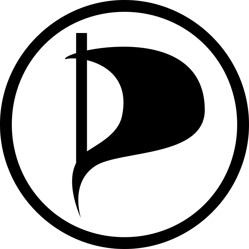 Clipart - pirate party flag