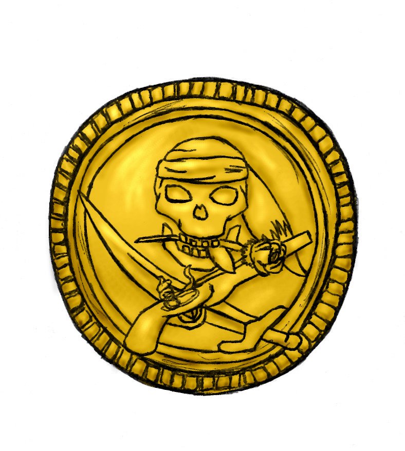 Pirate Coin Tattoo Design By PoldalleLovesnare On DeviantART - Cliparts.co