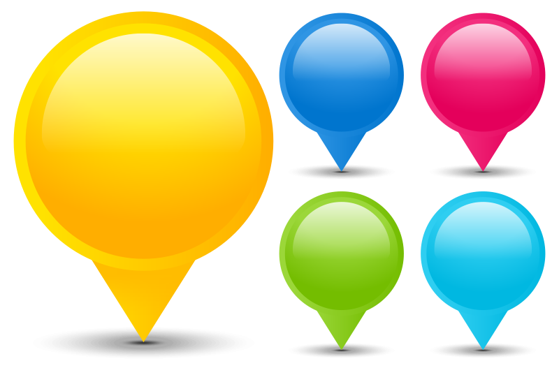 Free Map Markers Clip Art
