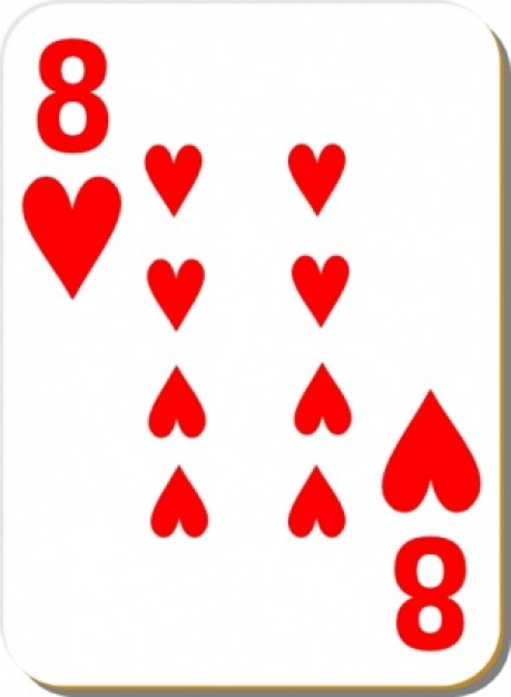 8 of hearts poker card Vector | Free Download