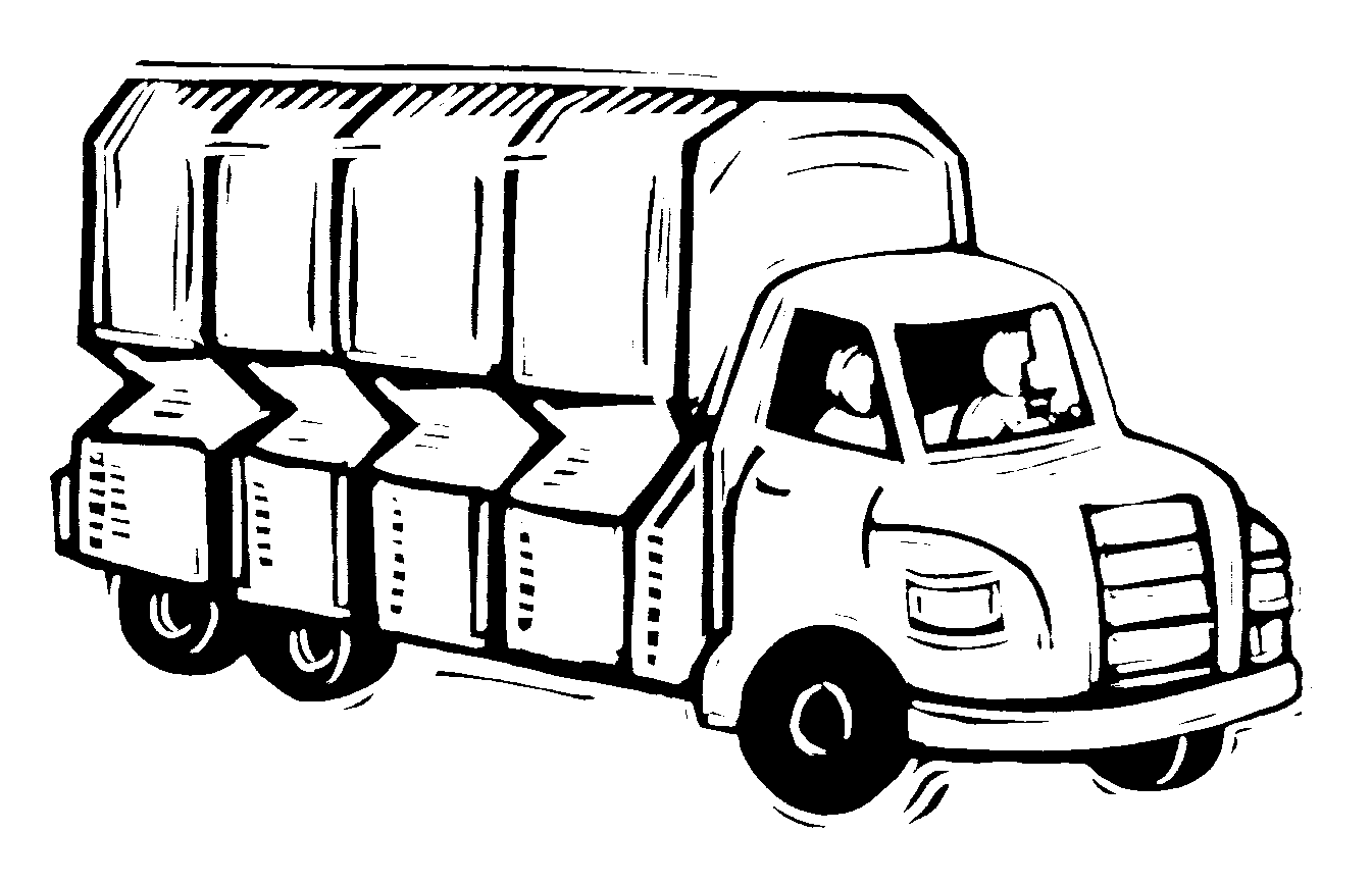 Delivery Truck Clipart Black And White | Clipart Panda - Free ...