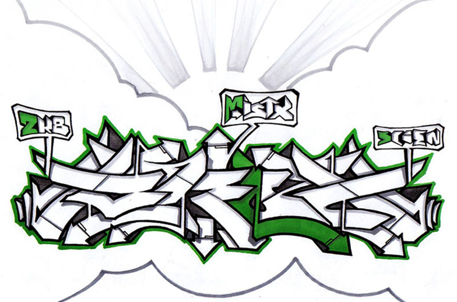 xseyaa1nib: 3d graffiti sketches