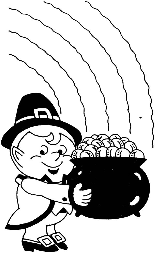 Cute Leprechaun Coloring Page Images & Pictures - Becuo