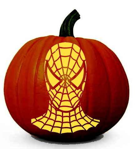 Amazing Spider Man Face – Halloween Pumpkin Carving Stencil