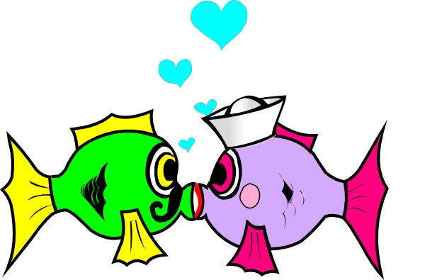 kissing fish clip art free - photo #6