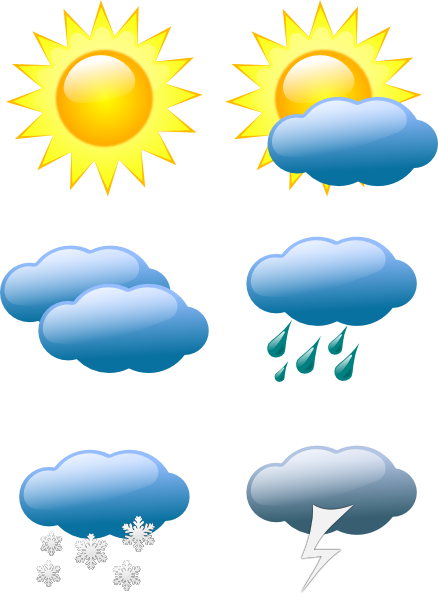 Weather Symbols clip art - vector clip art online, royalty free ...