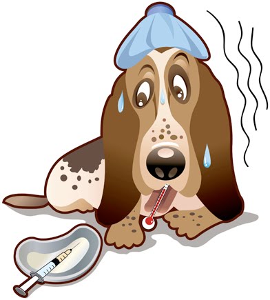 Pix For > Sick Dog Cartoon