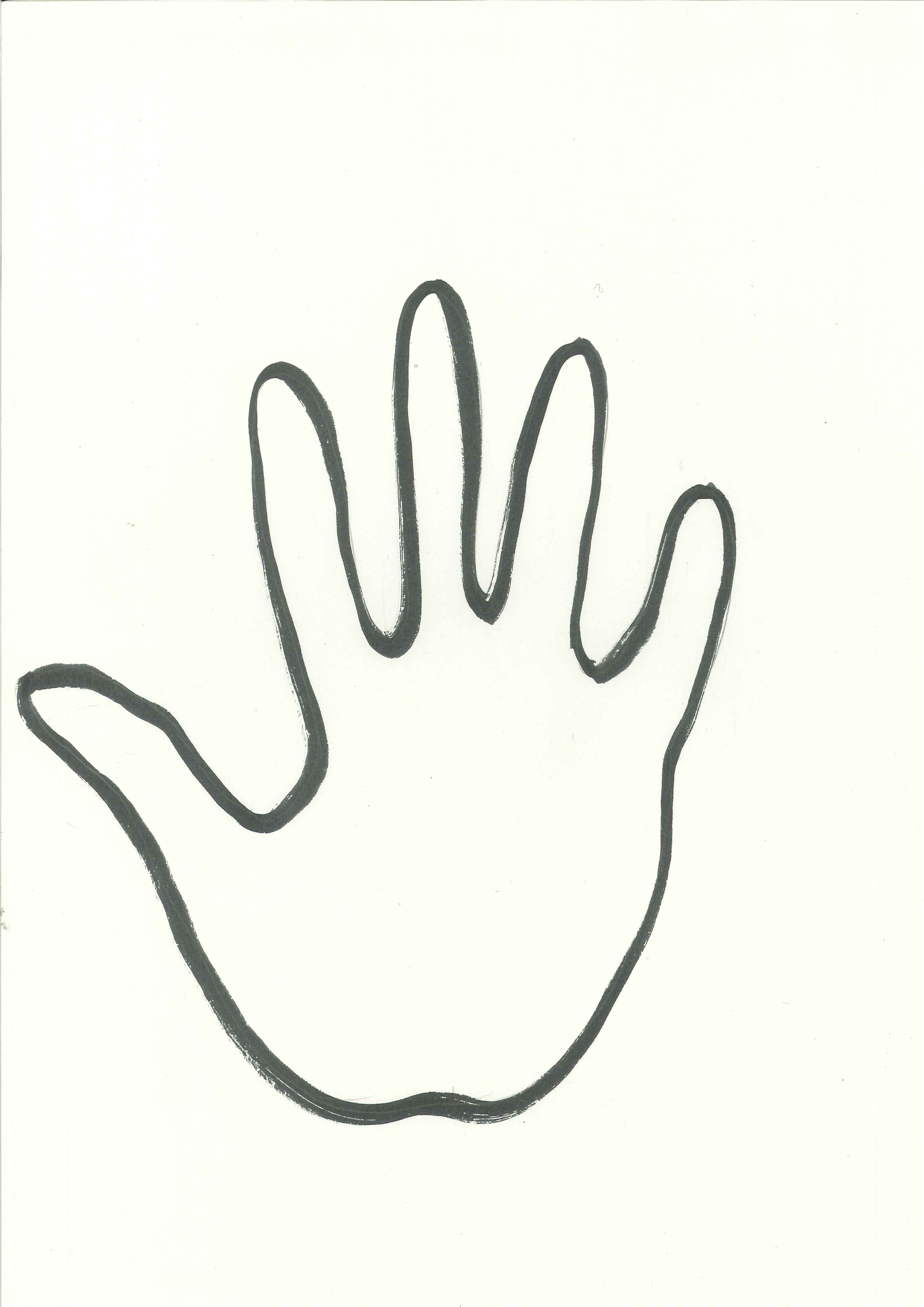 Hand Outline Left And Right - ClipArt Best