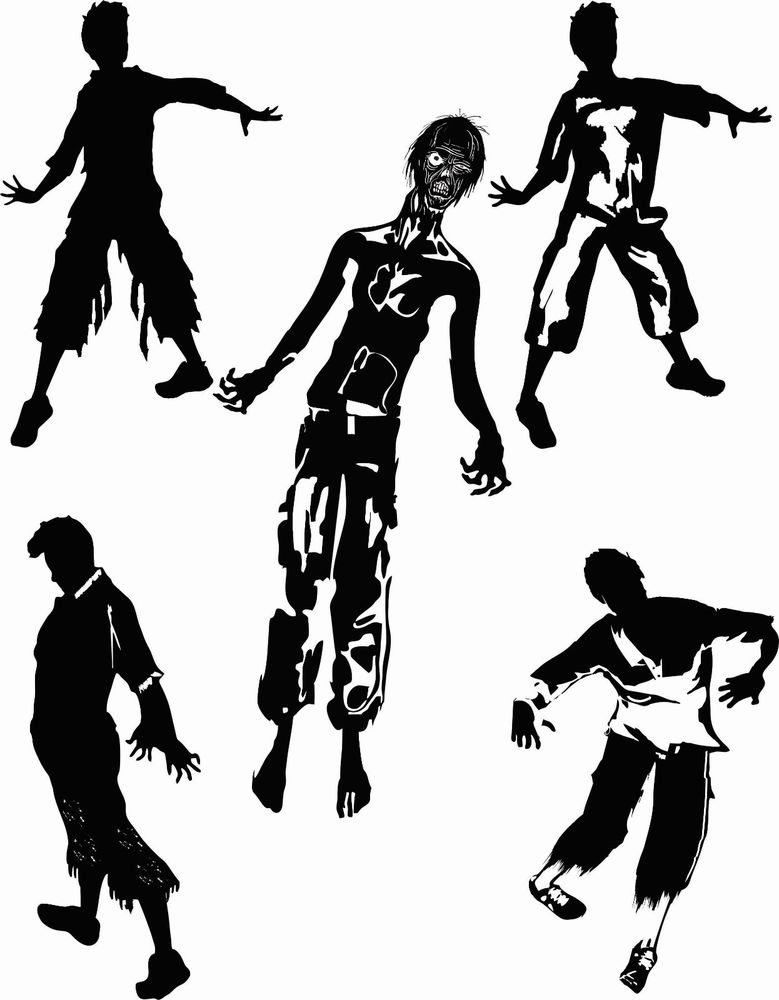zombie silhouette clip art - photo #22