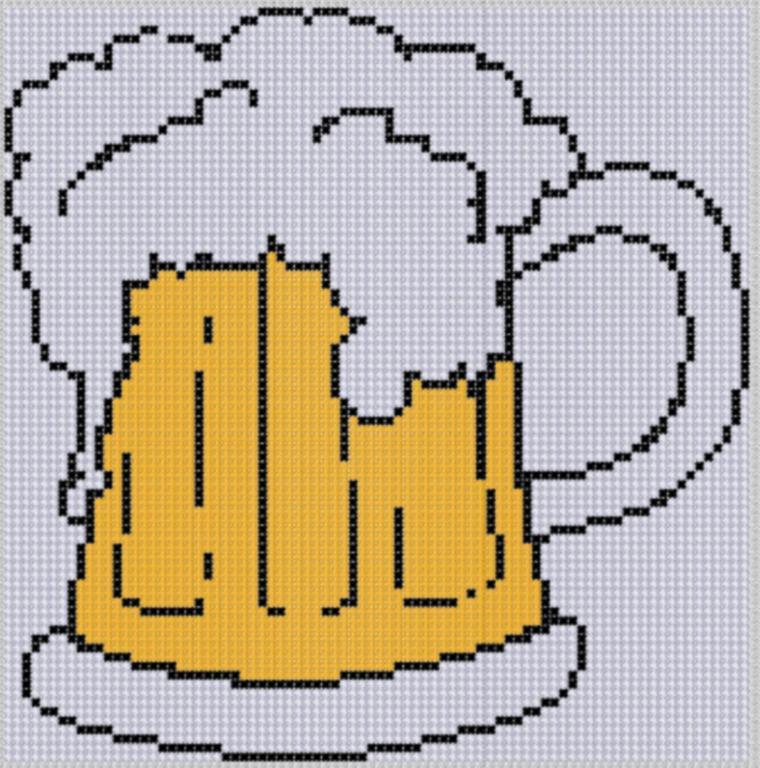 Beer Stein Cross ... by Motherbeedesigns | Embroidery Pattern