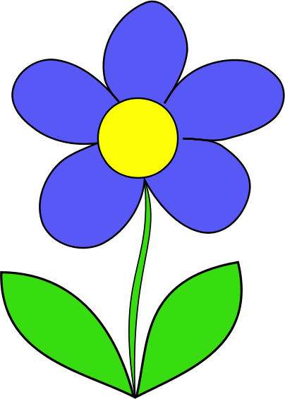 Pix For > Blue Flower Petals Clip Art