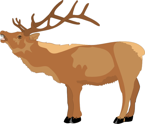 Reindeer Mooing clip art - vector clip art online, royalty free ...