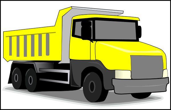 Yellow Dump Truck clip art - vector clip art online, royalty free ...