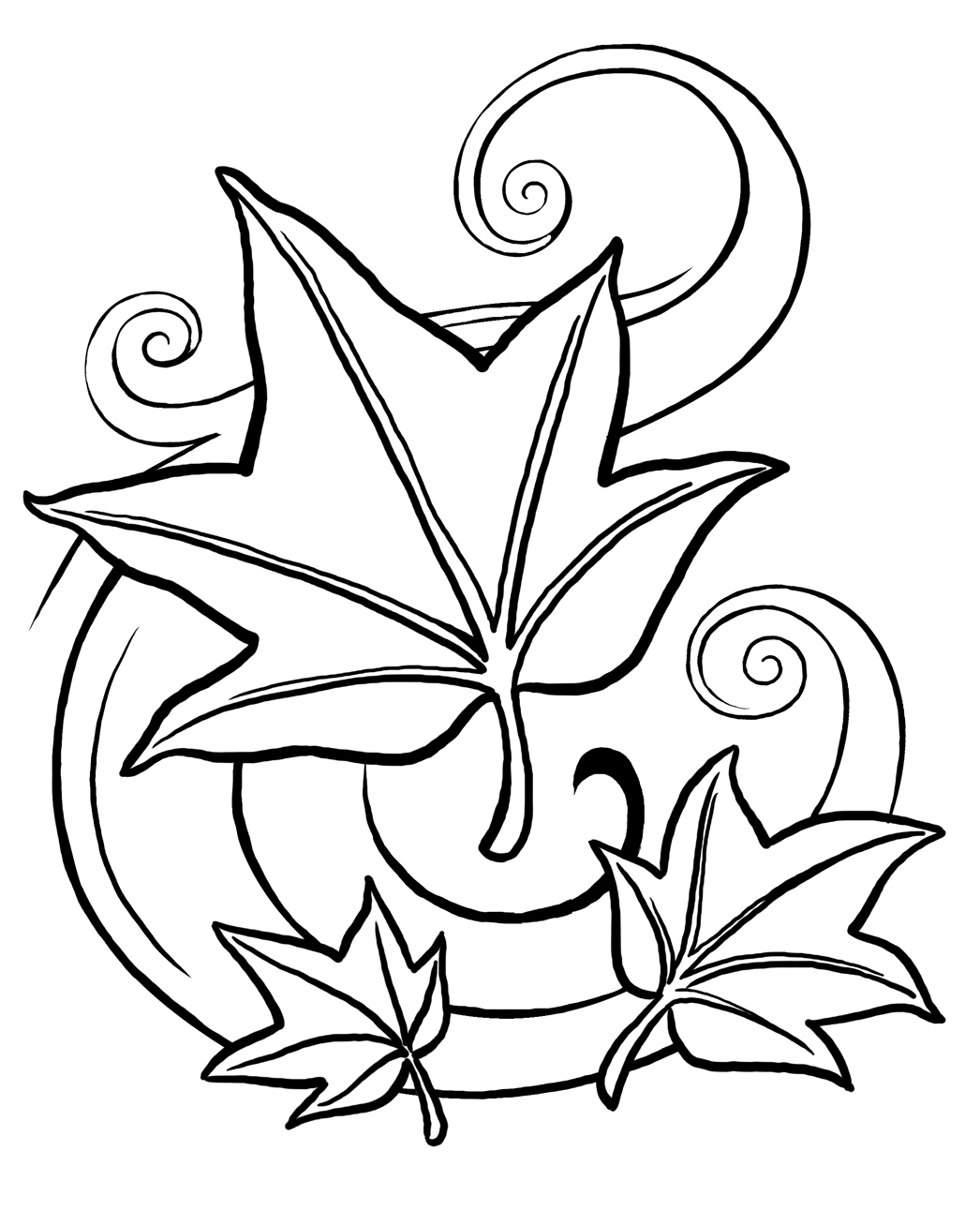 Trends For > Pot Leaf Coloring Pages