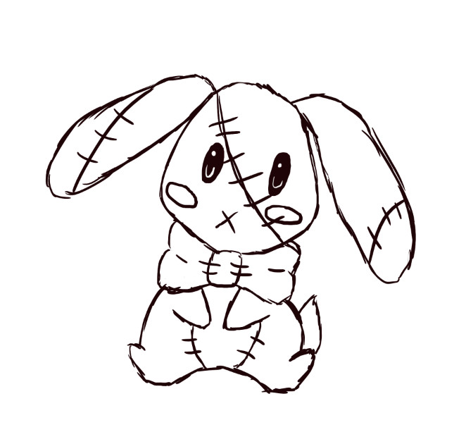 Random Outline 1 - bunny by Tainted-Raven on deviantART