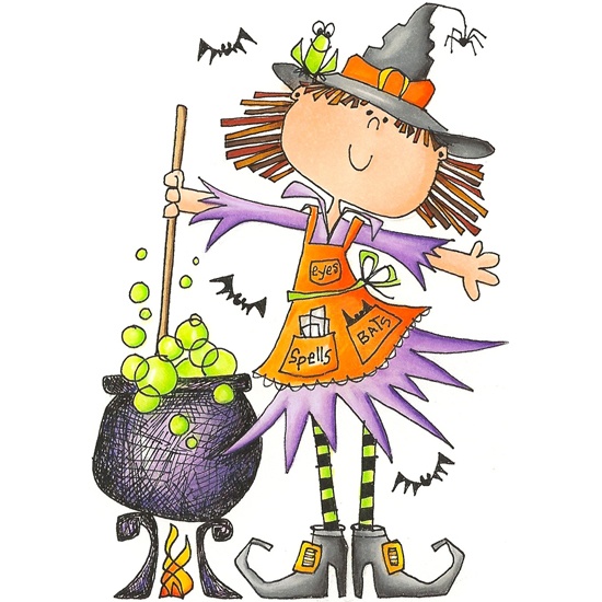 Witch and Cauldron Clip Art | farsang | Pinterest