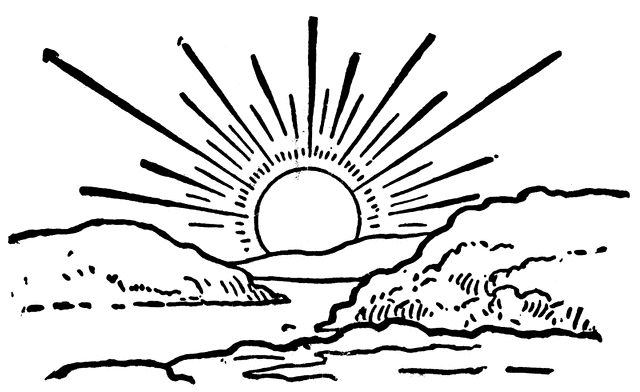 Sunrise Clipart Black And White | Clipart Panda - Free Clipart Images