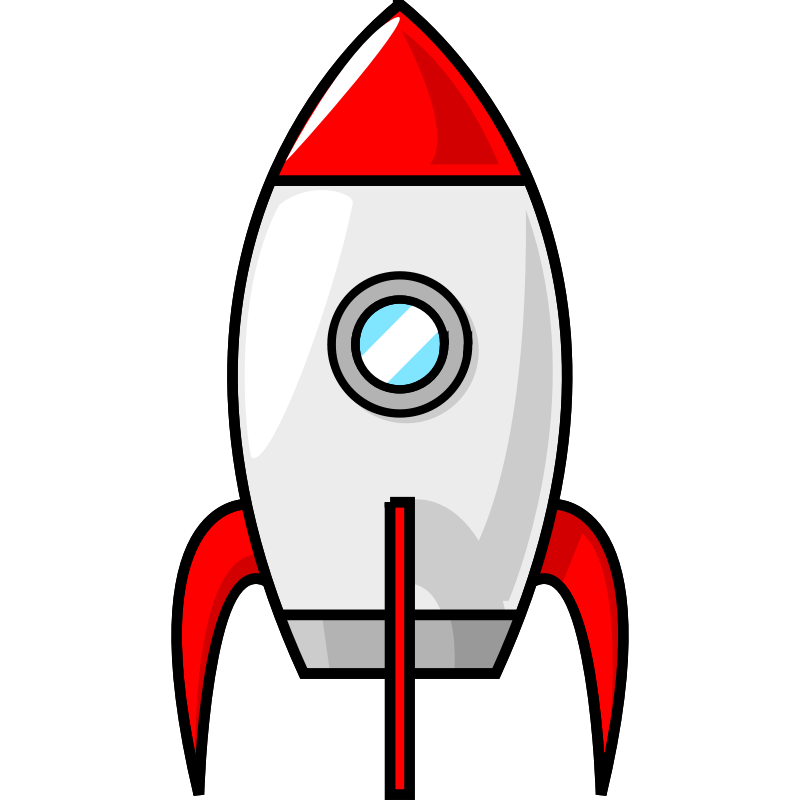 cartoon rocketship