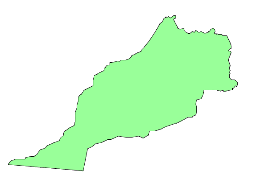 Map of Morocco. Terrain, area and outline maps of Morocco ...