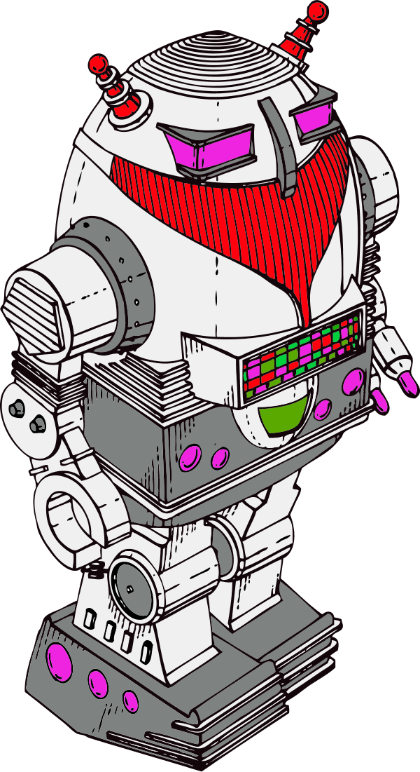 toy robot - vector Clip Art