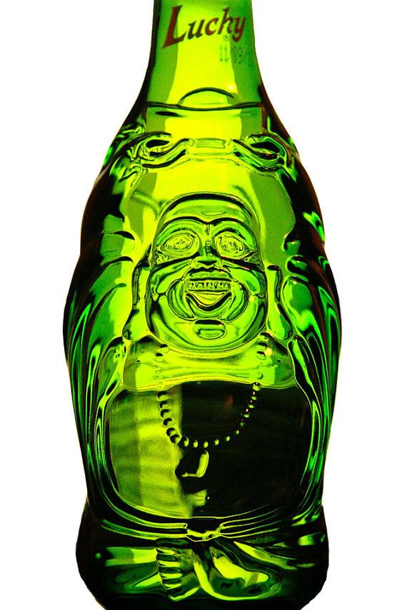 Lucky Buddha Beer Bottle Glasses