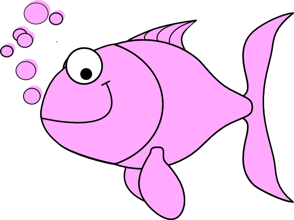 Pink Fish Bubbles clip art - vector clip art online, royalty free ...