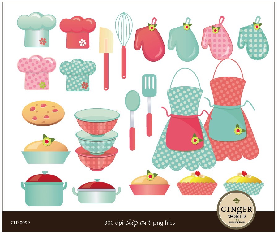 chic cooking mom kitchen diva clip art digital by GingerWorld