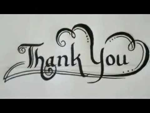 Calligraphy Examples Of Thank You Letter - YouTube