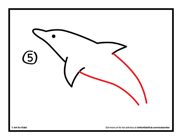 How To Draw A Dolphin - Art for Kids Hub