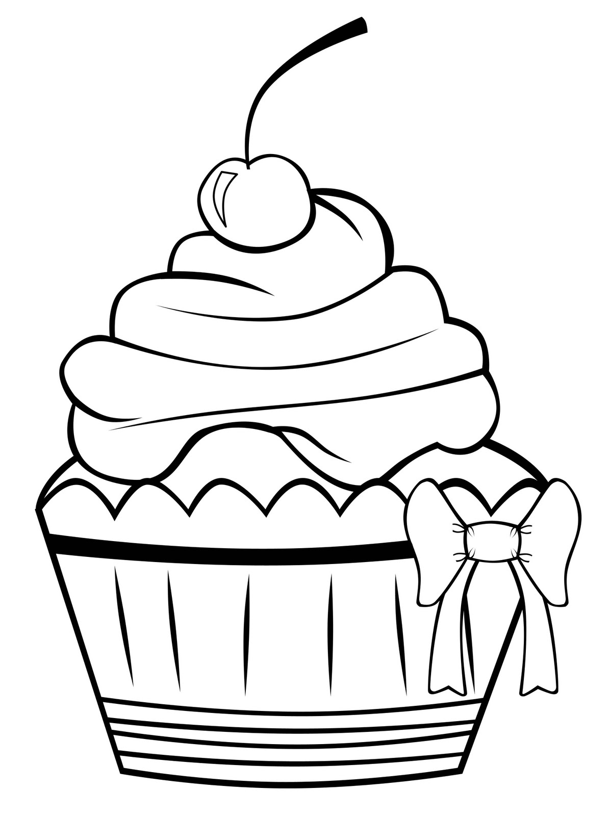 Cupcake Line Drawing - Gallery