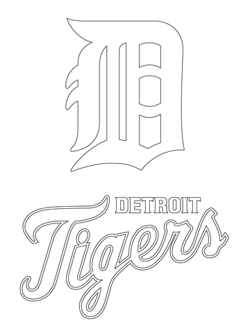 Detroit Tigers Logo Coloring page | Free Printable Coloring Pages