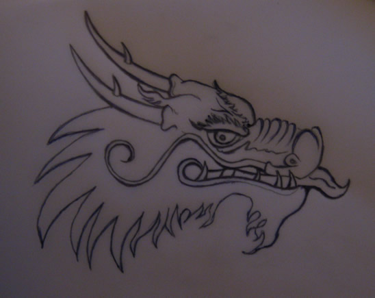 How to Draw a Chinese Dragon Head Step by Step Drawing Tutorial ...