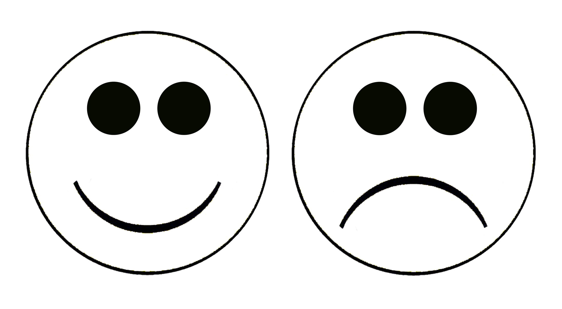 Happy And Sad Face Clip Art - Gallery