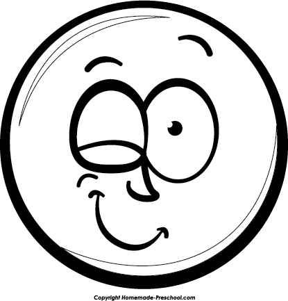 Happy Face Clip Art Black And White - Gallery