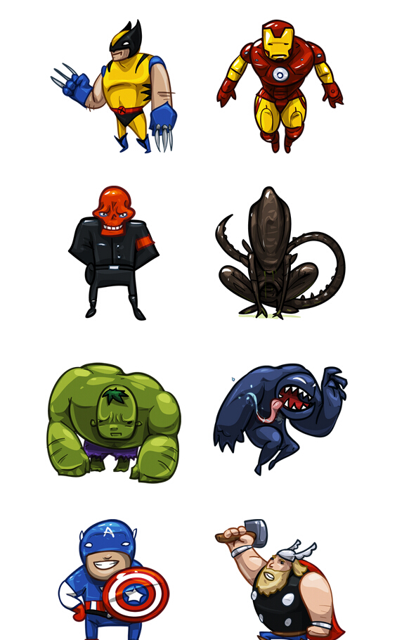 4-Designer | Funny Avengers PNG icons 256x256px