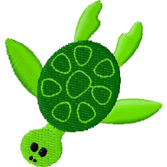 Sea Turtle Mini Filled Embriodery Design