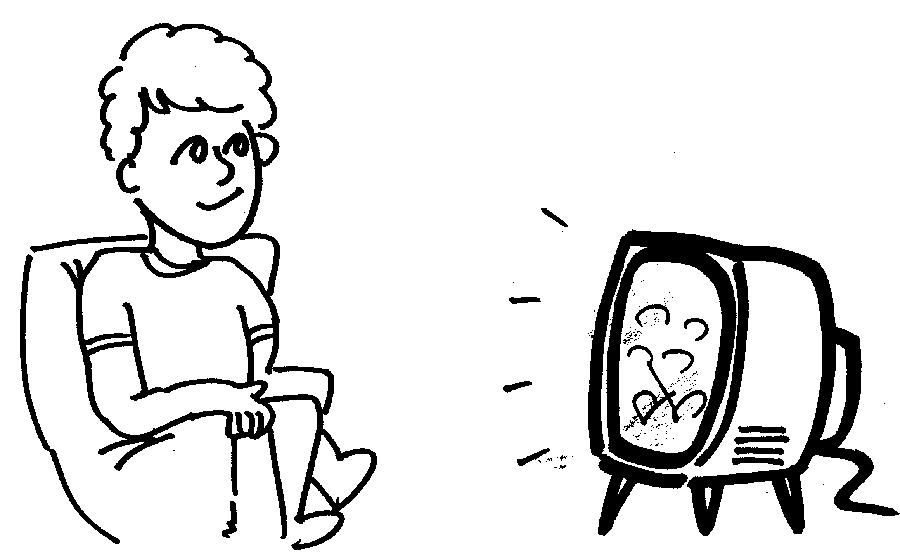 Pix For > Children Watching Television Clipart