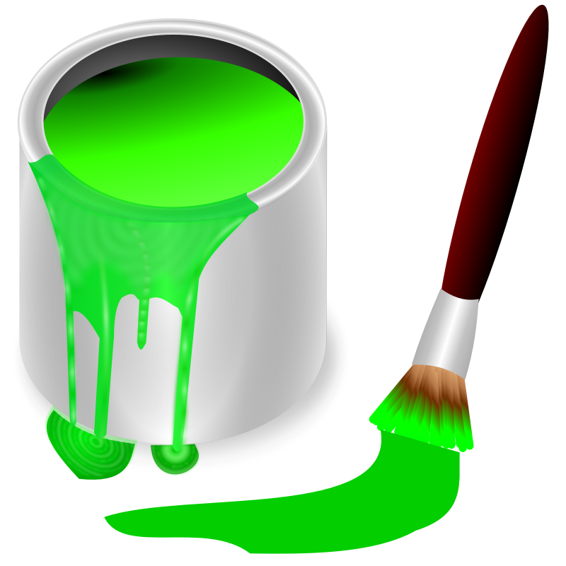 Clipart - color bucket green
