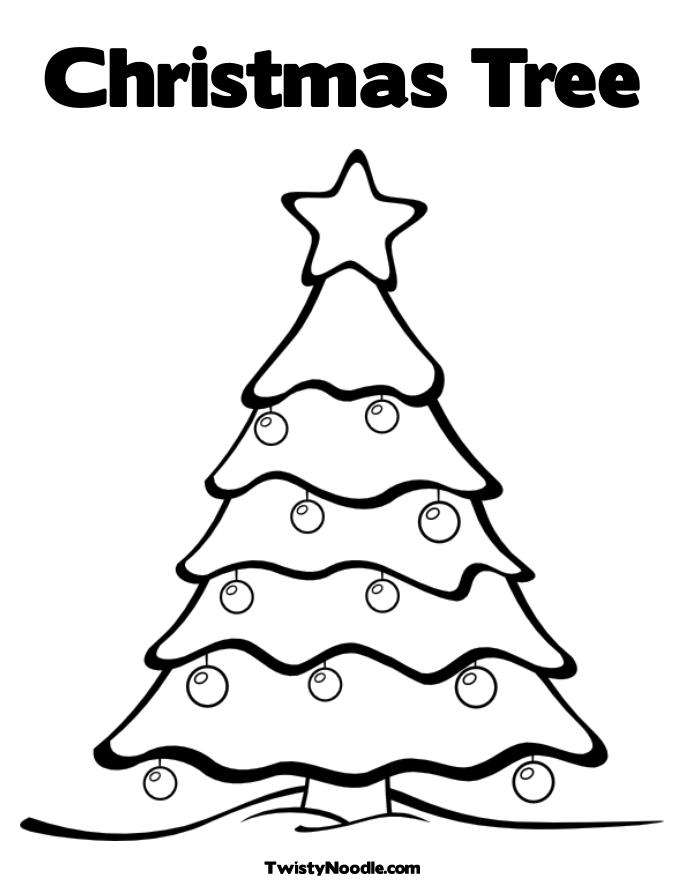Christma Coloring Page Cristmas Tree | Printable Coloring Pages