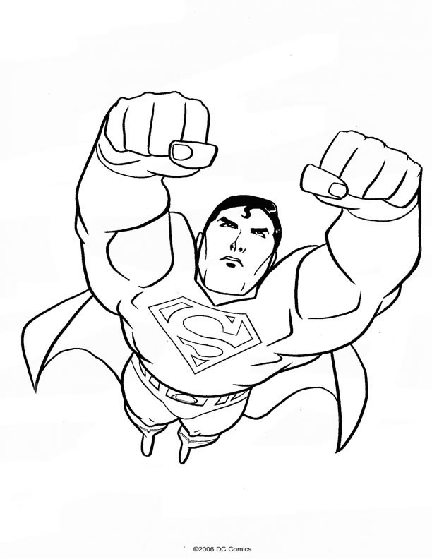 Coloring Page Of Superman : Printable Coloring Book Sheet Online ...