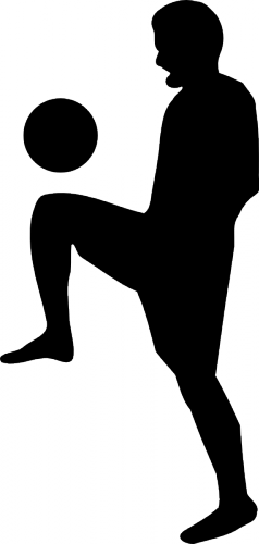 Silhouette freestyle soccer player vector image | Public domain ...