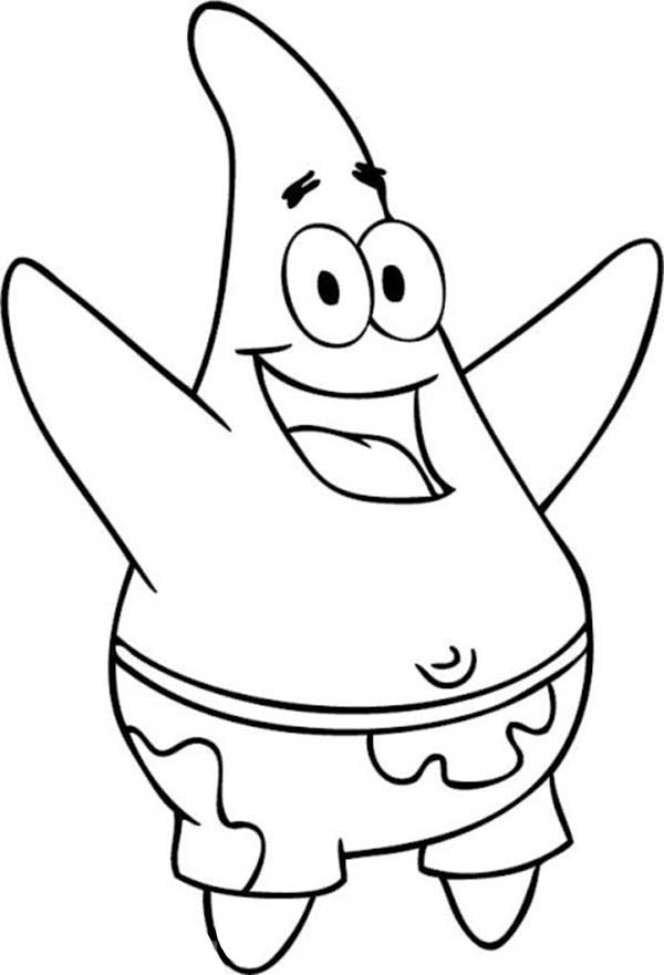 Happy Patrick Star Coloring Page - Free & Printable Coloring Pages ...