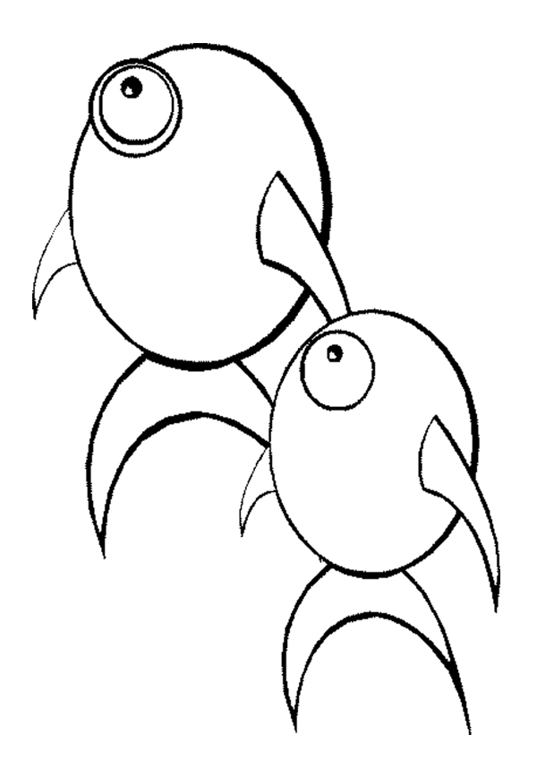FISH coloring pages - Two fishes