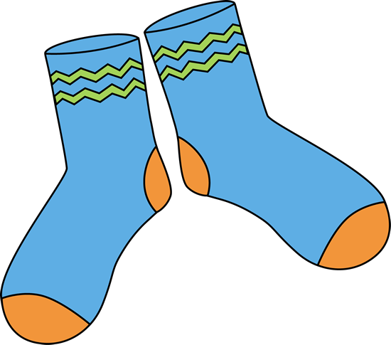 Pair of Blue Socks Clip Art - Pair of Blue Socks Image
