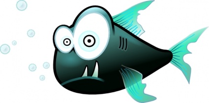Cartoon Piranha Fish clip art - Download free Other vectors