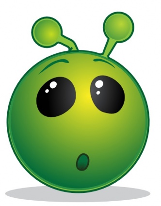 Smiley Green Alien Wow clip art - Download free Other vectors