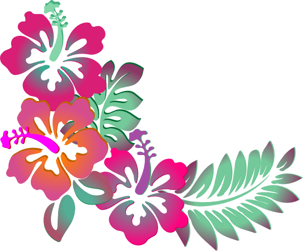 hawaiian flowers clip vector art free - photo #42