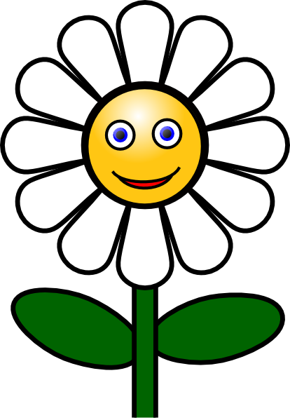 Smiling Daisy clip art - vector clip art online, royalty free ...