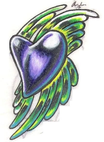 SNEWEEEEEN: heart wings tattoo