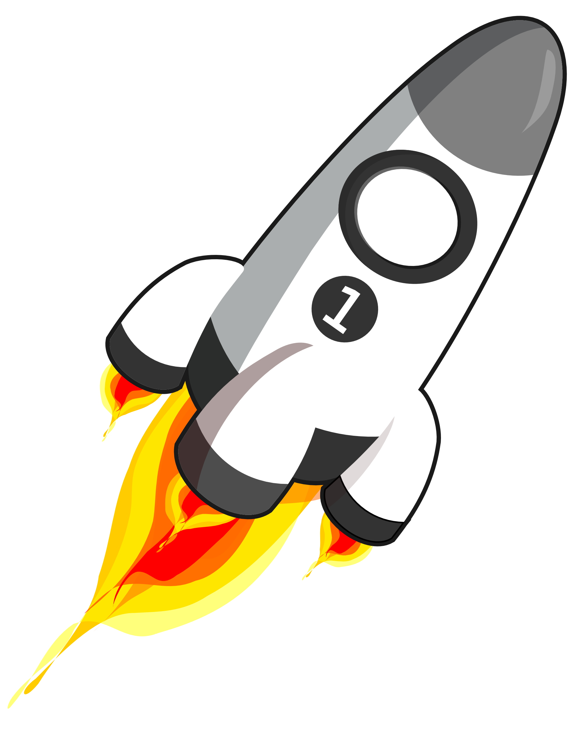 Images For > Rocket Clip Art Black And White